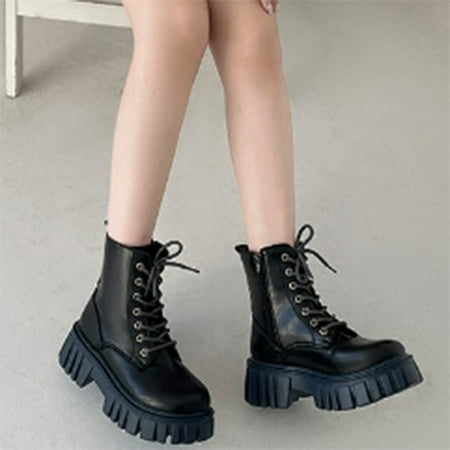 

Girls Boots Ankle Zipper White And Black Cool And Fashion Boots For Women