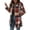 Khaki, variant on Womens Wool Blend Coats, Lapel Collar Fashion Mid-Length Single Breasted Plaid Jackets Green Size L