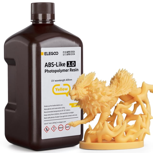 Resina para impresora 3D ELEGOO tipo ABS 3.0 405 nm, curado por UV, 2 kg