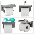 thumbnail image 7 of Toprema Toilet Paper Holder with Shelf Tissue Roll Hanger SUS304 Stainless Steel Rustproof Bathroom Hardware Screw Wall Mount or Self Adhesive - Gray, 7 of 7