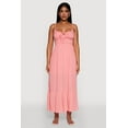 thumbnail image 2 of Womens Tie Front Keyhole Maxi Dress, 2 of 4
