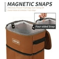 thumbnail image 4 of HOTOR Car Trash Can with Lid, Leak-Proof Car Garbage Can with Mesh Pockets, Car Accessories, 2 Gallons, Brown, 4 of 6