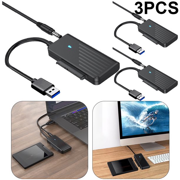 Cable Adaptador USB3.0 A SATA 5Gbps Externo 2 5/3 5 Pulgadas (Línea 3.0 DC)