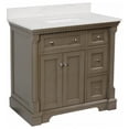 thumbnail image 5 of Sydney 36" Bathroom Vanity with Weathered Gray Cabinet and Engineered Marble Top, 5 of 7