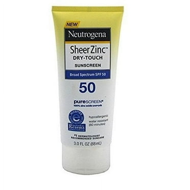 Neutrogena Sheer Zinc Dry-Touch Face Sunscreen Lotion SPF 50 Oil-Free, 3oz