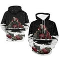 thumbnail image 4 of Adult Christmas Santa Claus Graphic Hoodie, 3D All Over Print Holiday Pullover Sweatshirt with Hood & Pocket, Funny Ugly Christmas Sweater Style, 4 of 7