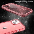 thumbnail image 5 of JETech Glitter Case for iPhone 13 6.1-Inch, Bling Sparkle Shockproof Phone Bumper Cover, Cute Sparkly for Women and Girls (Red), 5 of 7