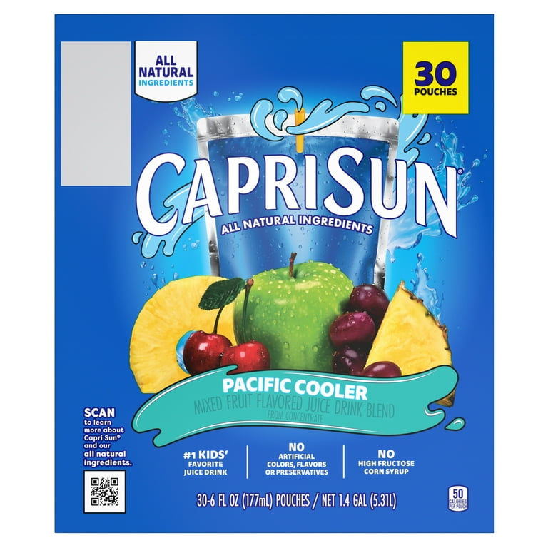 Capri Sun Juice Drink Blend, Pacific Cooler 30 Ea Capri Sun Juice Drink Blend, Pacific Cooler 30 Ea