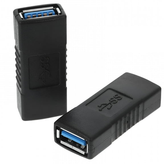 GJX 2026 New 2Pcs Practical Usb to Usb Connector Usb to Usb Usb Female to Female Adapter,For Data Transfer,Connecting Devices,Charging,Office Use,Home Office,Laptop Accessories