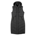 thumbnail image 5 of GEWSEY Women's Long Vests Sleeveless Lightweight Zip Puffer Jacket Packable Hooded Down Coat Winter Quilted Vest With Hood (Black, M), 5 of 5