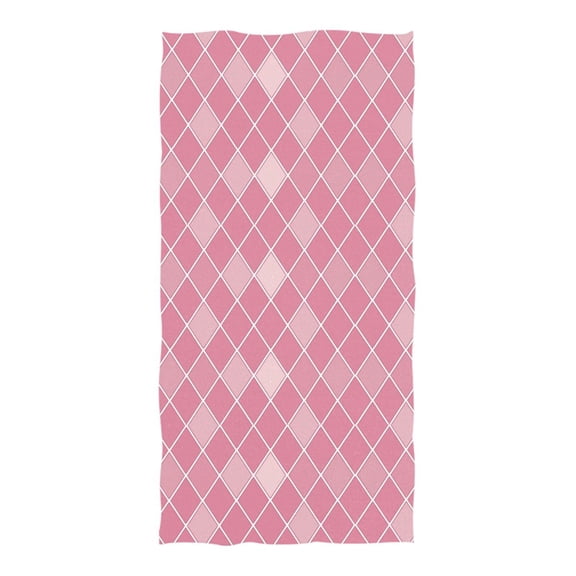 Oversized Beach Towel Extra Large Absorbent Microfiber Bath Towels Soft Quick Drying Pink Block 74"x37"