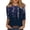 Purple, variant on Women's 3/4 Sleeve Shirts with Print Graphic Tees Design, Blouses Casual Plus Size Basic Tops Pullover, Fashion Floral Petal Print Round Neck T-Shirt for Easy Wear,Blue,L