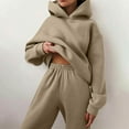 thumbnail image 2 of Lumtrix Womens 2 Piece Outfits Lounge Hoodie Sweatsuit Sets Oversized Sweatshirt Baggy Fall Comfy Sweatpants with Pockets Complexion 3XL, 2 of 7