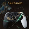 thumbnail image 2 of Switch pro Controller Compatiblefor Switch/OLED/lite,Wireless Switch Controller Support -Axis Somatosensory and Immersive Vibration (Gold), 2 of 5