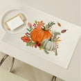 thumbnail image 7 of Wzzjkit Fall Placemats - Thanksgiving Orange Pumpkins Table Mats, Stain Resistance Wipeable Table Placemats for Dining, Holiday, Party Decor, 7 of 7