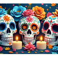 thumbnail image 3 of Colorful Design Day of the Dead Festive Banner Skull Decoration Mexican Festival for Celebrations Cultural Events Parties, 3 of 7
