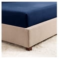 thumbnail image 6 of 18"- 21" Extra Deep Pocket Fitted Sheet for High Mattress - Hotel Luxury Silky Soft Double Brushed Microfiber Sheet, Wrinkle Bed Sheet, XL - Navy Blue, 6 of 8