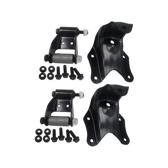 Rear Leaf Spring Shackle/Bracket Kit - Compatible with 2003 - 2007 Ford E-150 2004 2005 2006