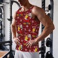 thumbnail image 5 of Honeii Vintage Santa Skiing Red Plaid Pattern Men's Workout Tank Top Casual Sleeveless Gym Muscle Shirts Bodybuilding Tee-4X-Large, 5 of 7