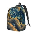 thumbnail image 1 of Disketp Astronaut Starry Night Mochila de Lona Estampada, Mochila Escolar de Viaje Ligera para Estudiantes y Portátil-Medium, 1 of 5