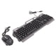 thumbnail image 3 of Teclado y ratón, 104 Teclas Luz Fría Fresca Ergonómicamete Teclado Mouse Combo USB Abdominada Inferior Para Computadora, 3 of 7