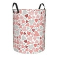 thumbnail image 2 of Balery Hand Drawn Hearts Round Laundry Basket with Handles Waterproof Freestanding Laundry Hamper for Clothes Toys in the Dorm and Family-Small, 2 of 8