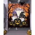 thumbnail image 3 of Halloween Shower Curtain Set ，Waterproof Fabric Shower Curtains Purple Black Gnome Pumpkin Bat Shower Curtains for Bathroom,Bathroom Decor 72"x72", 3 of 6