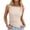 Beige, variant on QASIEATN Solid Color Vest for Women Summer Slim Fit Sleeveless Camisole Women's Tank Tops with Built in Bras