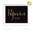 thumbnail image 1 of Popcorn Bar Black and Metallic Gold Wedding Signs, 1 of 1