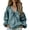 Sky Blue, variant on Women's Bohemian Style Linen V Neck Loose Fit Long Puff Sleeve Blouse, Gathered Neck Casual Top for Spring Summer Daily Wear, Breathable and Lightweight Light Ashy XXL