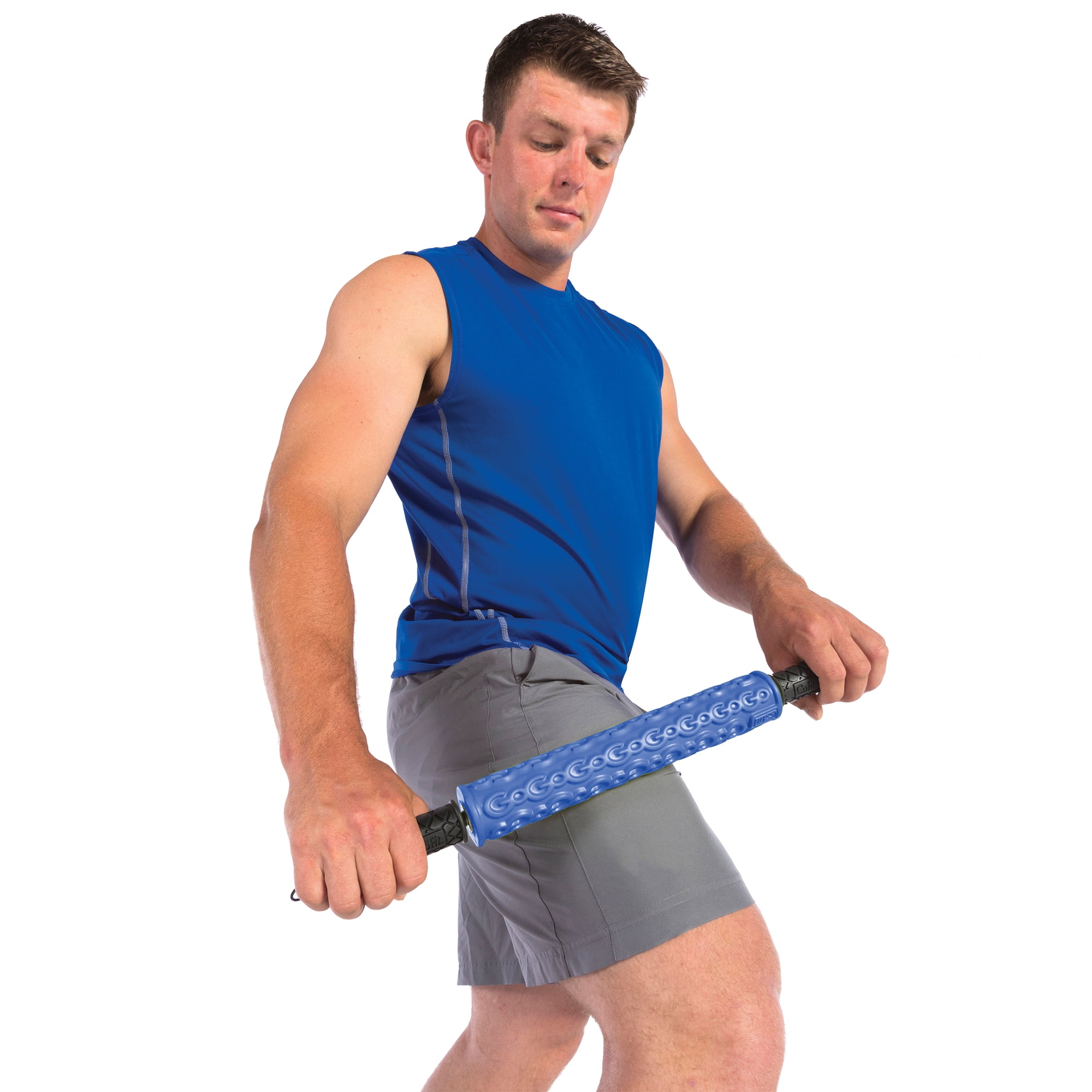 GoFit 20.5-inch Massage Bar XL Plus for Muscle Recovery with Deep Tissue Rollers