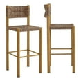 thumbnail image 2 of Modway de 2 Tabouret de Bar pour Mobilier de Patio Extérieur Parkland, Naturel, 2 of 12