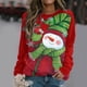 thumbnail image 2 of Camisas navideñas para mujer, sudadera ligera con cuello redondo de manga larga estampada, camisetas cómodas gráficas Pompotops gfhjh14617, 2 of 7