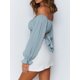 thumbnail image 4 of Txlixc Blusa de mujer, cuello cuadrado sólido, chaqueta de manga larga, pullover de primavera Txlixc moda, 4 of 8