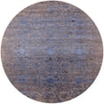 thumbnail image 1 of Ahgly Company Indoor Round Mid-Century Modern Purple Oriental Area Rugs, 6' Round, 1 of 6