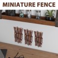 thumbnail image 5 of OULII 3pcs Simulation Fence Table Flower Miniature Fence Brown Office Decor For Interior Designers, 5 of 5