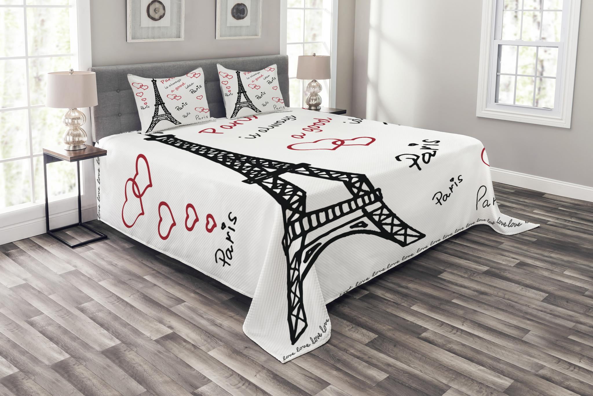 Eiffel Tower Bedspread Set, Eiffel Tower "Paris is Always a Good Idea