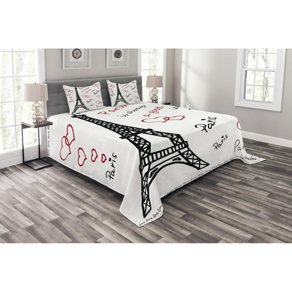 Eiffel Tower Bedspread Set, Eiffel Tower "Paris is Always a Good Idea