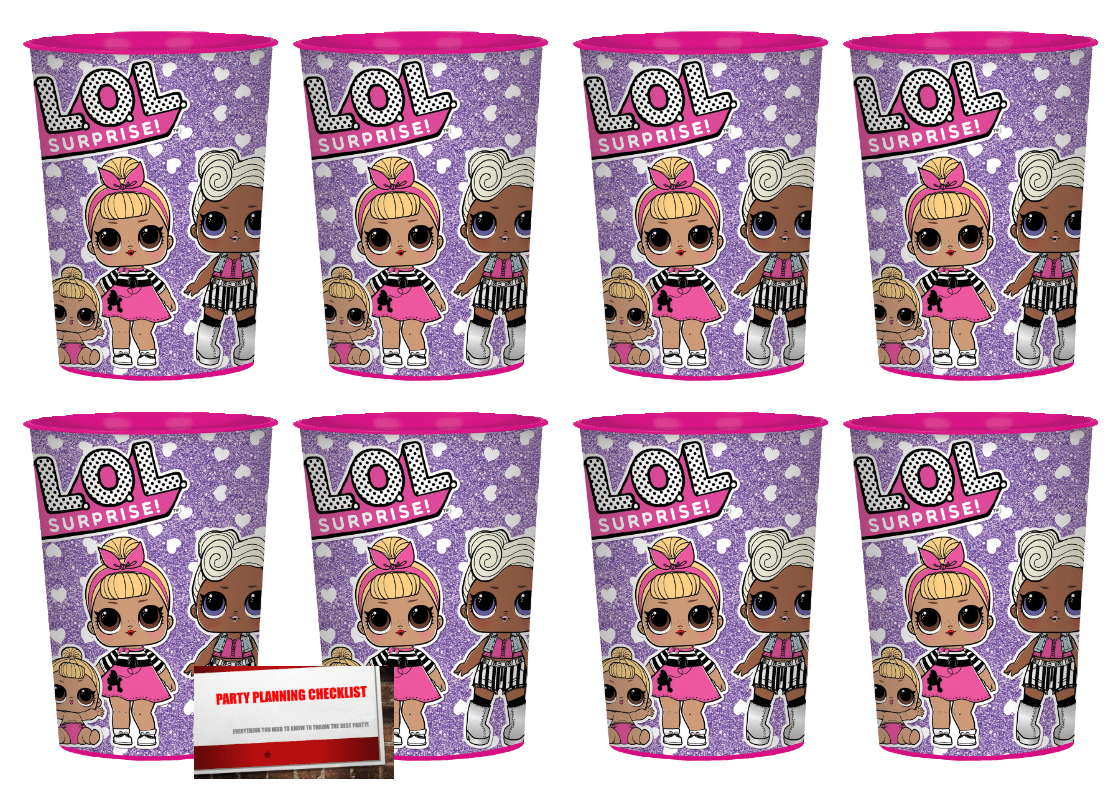 L.O.L. Surprise LOL 16 oz Plastic Favor Cups 8 Pack