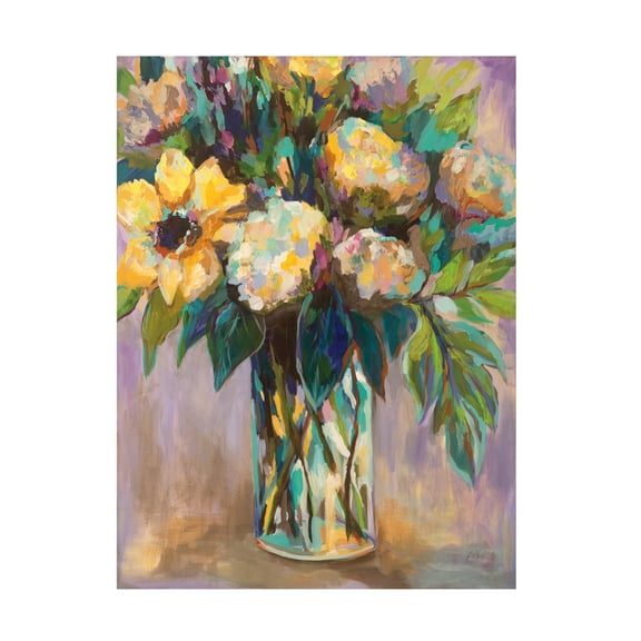 Jeanette Vertentes 'Summmer Floral' Canvas Art