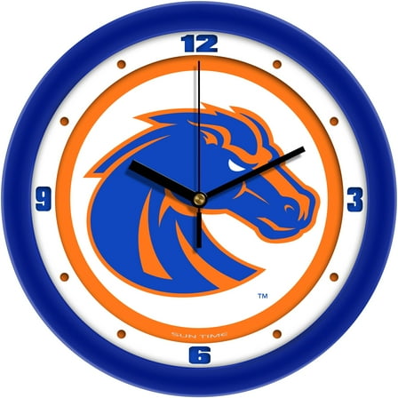 Boise State Broncos 11.5'' Suntime Premium Glass Face Traditional Logo Wall Clock