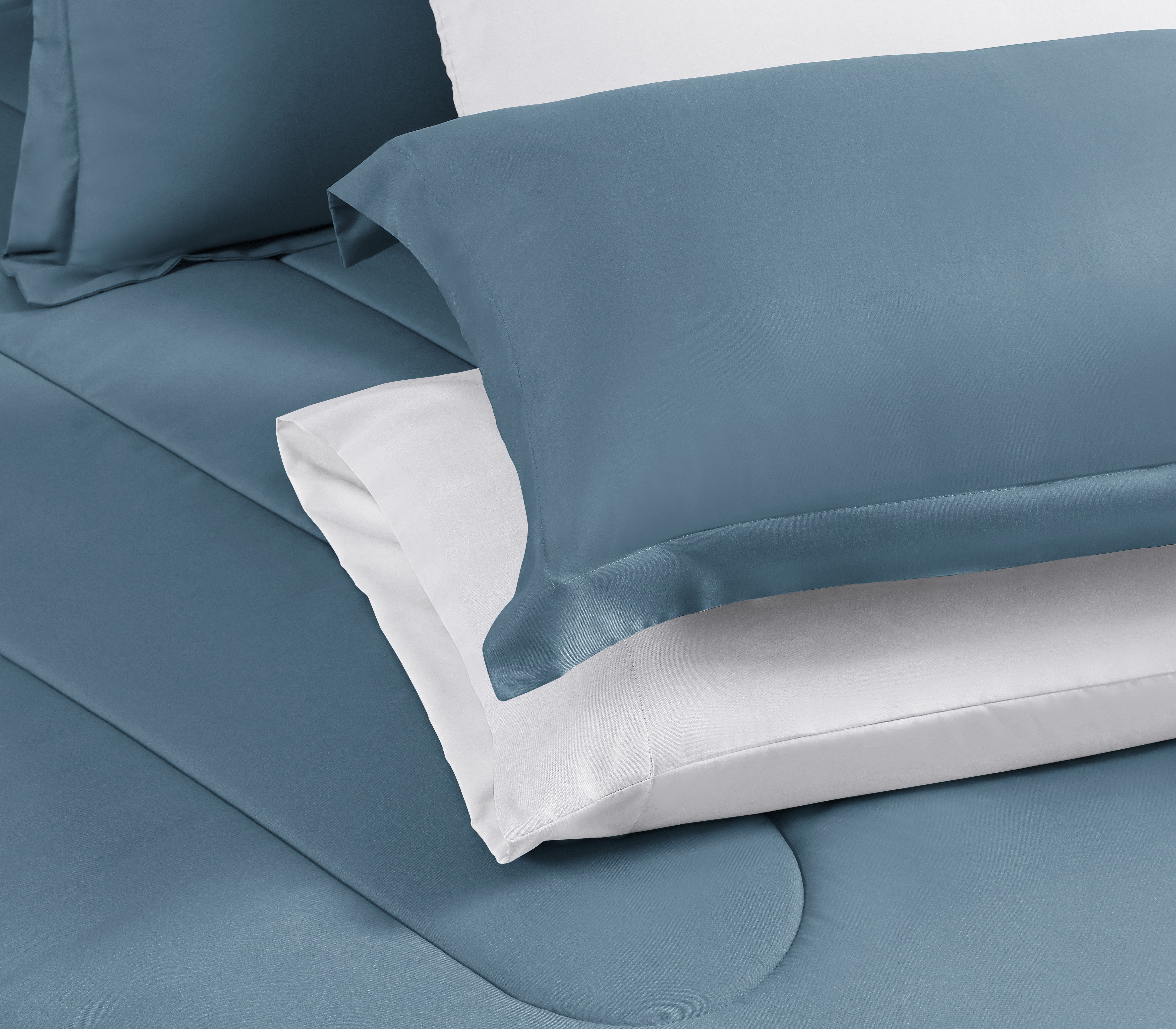 Swift Home Luxury 6 Piece Bed in a Bag, All Season Complete Bedding Set, Twin/ Twin XL, Light Blue