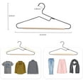 thumbnail image 2 of Premium Black Matt Metal Suit Clothes Hanger 10 Pack with a Smooth Beech Wood Pants Bar,Unique Coat Hanger Dress Hanger Shirt Hanger, 2 of 4