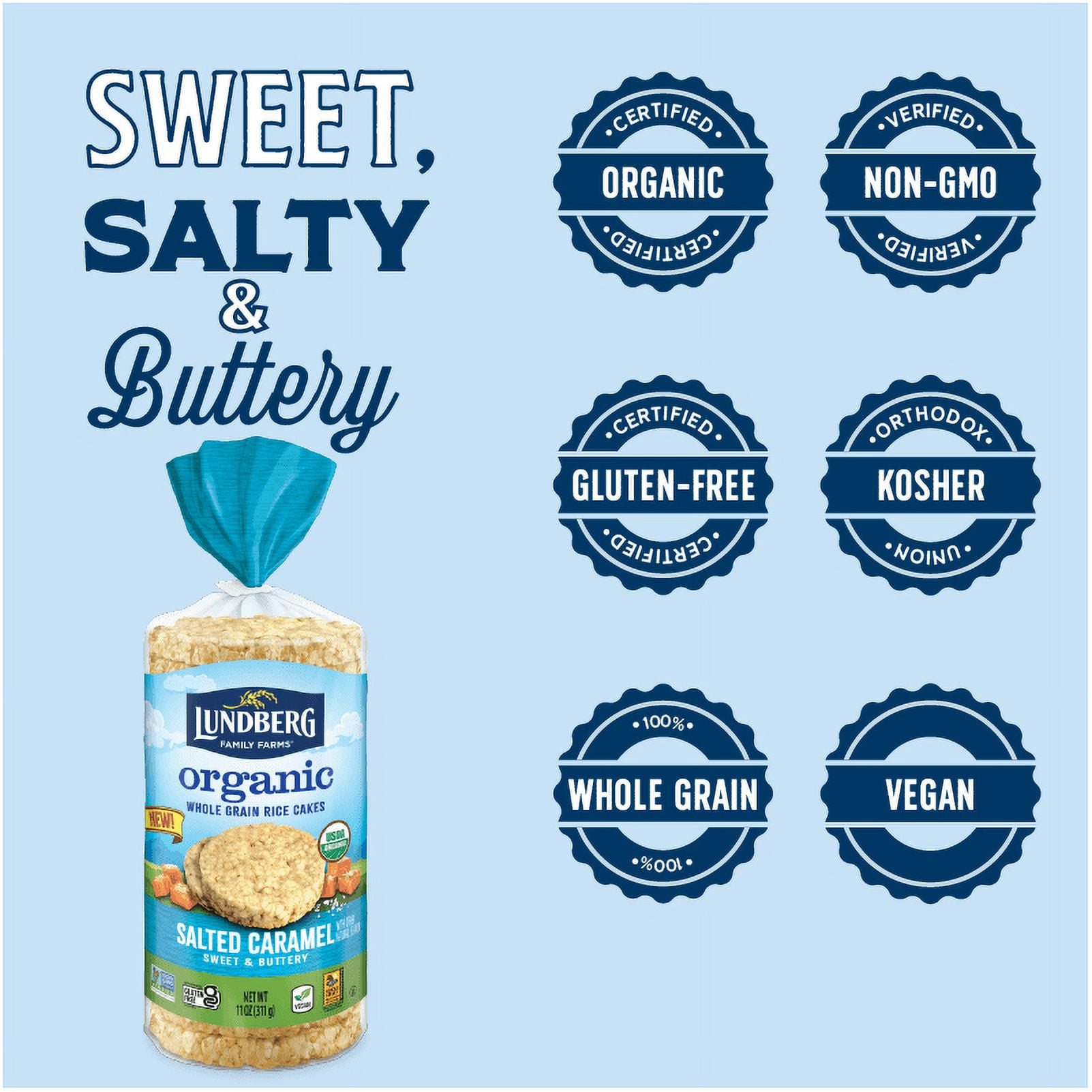 Lundberg Family Farms Organic Salted Caramel Rice Cakes (6 count)