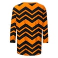 thumbnail image 5 of Plus Size T-Shirts Womens 3/4 Sleeve Polka Dots Print Crew Neck Graphic Tees Base Casual Summer Tops (3XL, Orange|Wave), 5 of 6