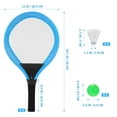 thumbnail image 2 of ifundom 1Set Sky Blue Badminton Rackets with Large Mesh and Comfortable Grip, 2 of 6