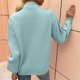 thumbnail image 4 of Gibobby Suéter casual mujer, Suéter de punto de manga larga con cuello en V para mujer(Azul,M), 4 of 5