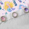 thumbnail image 4 of Homewish Cartoon Mermaid Pattern Black Out Curtains,Watercolor Ocean Sealife Curtains Pack of 2 (42x63 Each),Colorful Bedroom Curtains For Girls Teens,Luxury Bedroom Decor, 4 of 6