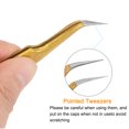 thumbnail image 4 of Unique Bargains Precision Curved Tip Tweezer Stainless Steel Multifunctional Golden brown, 4 of 5