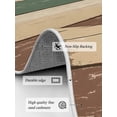 thumbnail image 3 of Vintage Area Rug for Bedroom 5x7 Ft Brown Green Stripes Rustic Wood Grain Background Super Soft fuzzy Throw Rug Non-Slip Fluffy Plush Indoor Floor Carpet for Living Room Nursery Home Decor, 3 of 8